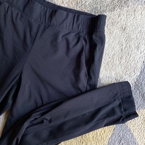 Athleta jogger pants Brooklyn sleek with ribbed elastic panel black pockets M 8